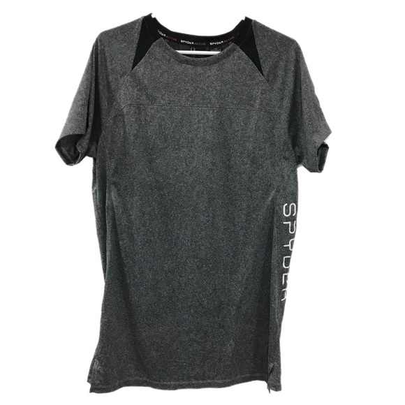 Spyder Active Charcoal/Black Quick Dry Short Sleeve T-Shirt - Picture 1 of 8